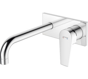 Monocomandament de lavabo encastat canella 22 cm Xapat en crom Klip